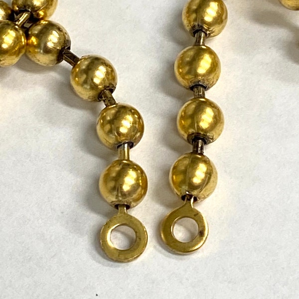 18.5” Brass Ball chain necklace 6mm beads Antique Gold DIY chain Designer Quality High end.