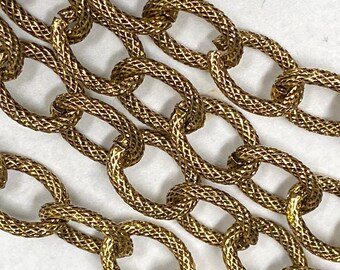 Chain Oval Textured Large Cable Chain Open Links Beading Component