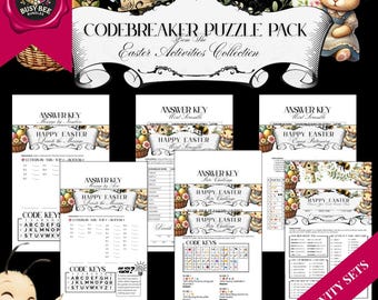 Easter Codebreaker Activity Pack – Printable Puzzles, Pictograms, and Secret Messages for Kids!