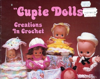 PDF Vintage Cupie Dolls Creations in Crochet Pattern Book, 7 and 9 Inch Doll Clothes, Cowboy, Goldilocks, Devil, Southern Belle