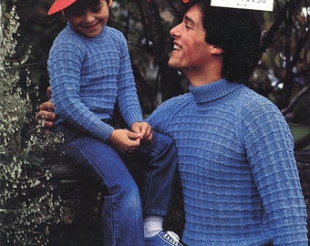 Vintage Patons Beehive 432 Knit for your Man Grandson to Grandad Mens and Boys Knitting Pattern