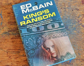 Vintage King's Ransom by Ed McBain, Mystery Paperback Book, 87th Precinct Novel, 1968 Dell First Print, Detective Police Procedural