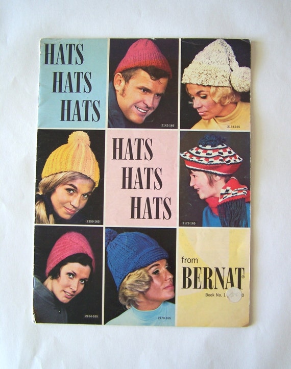 Vintage Bernat Book 165 Hats Knitting Patterns Vintage Bernat Book 165 Hats Knitting Patterns