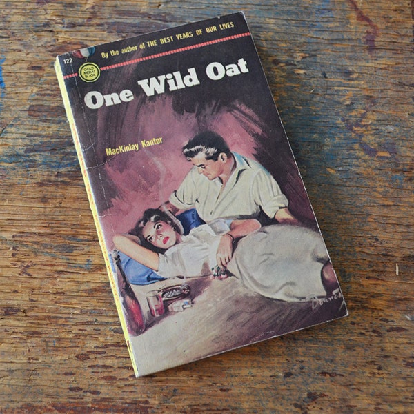 vintage One Wild Oat par MacKinlay Kantor Livre de poche 1950 Médaille d’or Livre par Fawcett Première impression