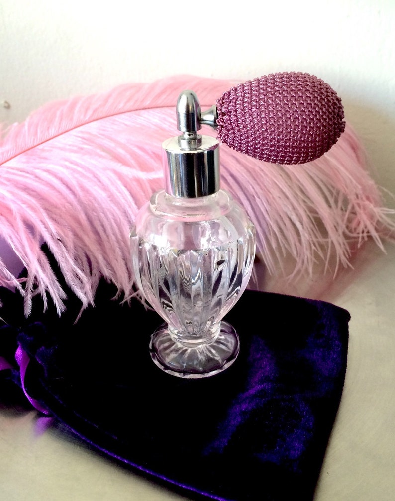 Fancy Perfume Atomizer Set in Purple long & Short Bulb Etsy