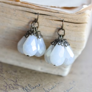 Czech Glass Earrings|Handmade Earrings|Artisan Earrings|Boho Shabby Chic Earrings|Neo Vintage Jewelry|Neo Victorian Jewelry|Wedding Jewelry