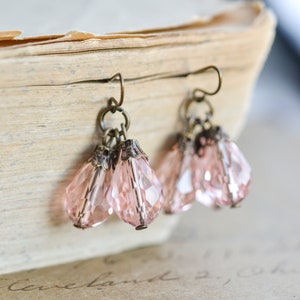 Czech Glass Earrings|Handmade Earrings|Artisan Earrings|Boho Shabby Chic Earrings|Neo Vintage Jewelry|Neo Victorian Jewelry|Wedding Jewelry