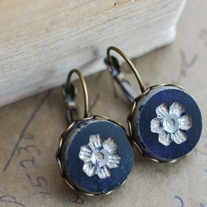 Czech Glass Earrings|Handmade Earrings|Artisan Earrings|Boho Shabby Chic Earrings|Neo Vintage Jewelry|Neo Victorian Jewelry|Wedding Jewelry