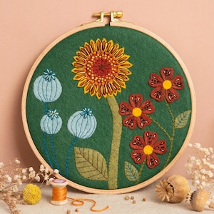 Botanical Appliqué Felt Hoop Kit