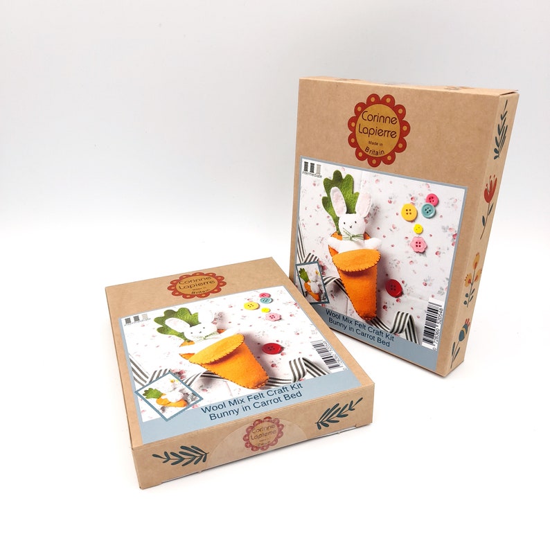 Bunny in Carrot Bed Felt Craft Mini Kit - Etsy