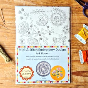 Folk Flowers Stick & Stitch Embroidery