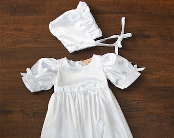 Baptism Gown-White Christening gown-Heirloom traditional baptism dress-Royal christening gown-Dedication-Naming Ceremony -White Gown