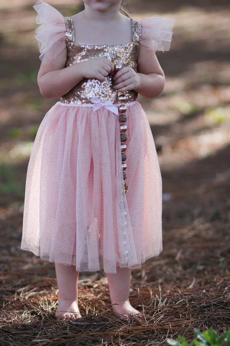 pink tulle princess dress
