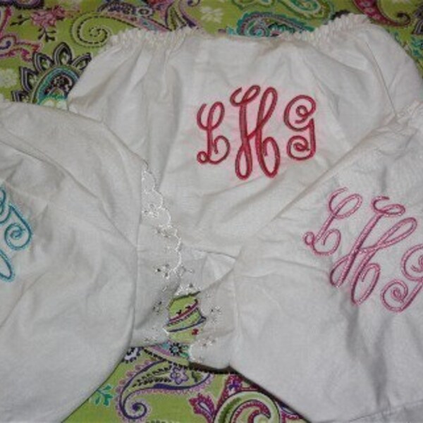 BLOOMERS Diaper Covr PANTIES Little Girls Personalized Monogram