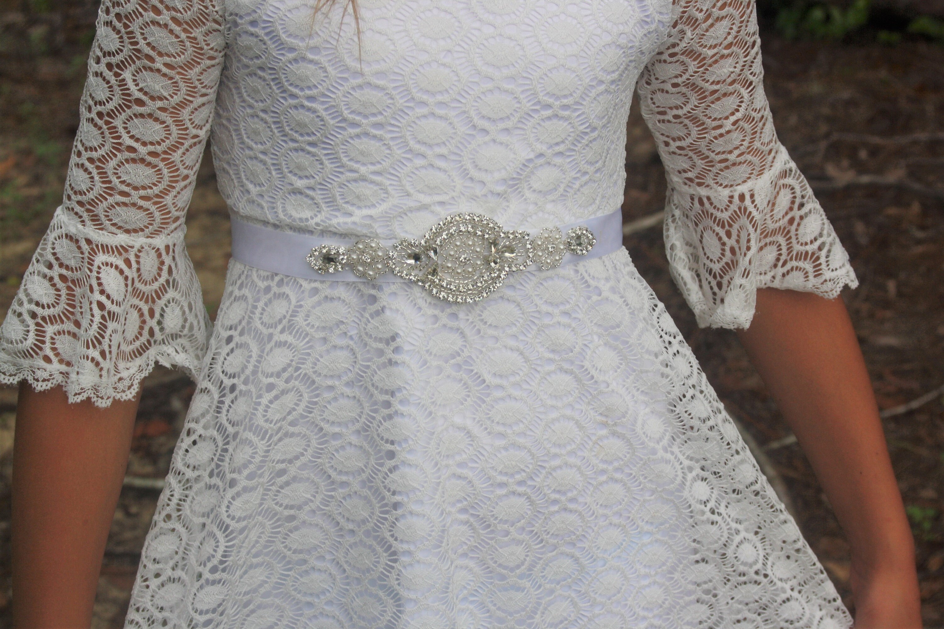 Flower Girl Dresswhite Girls Dress Baby Flower Girl Dress Etsy