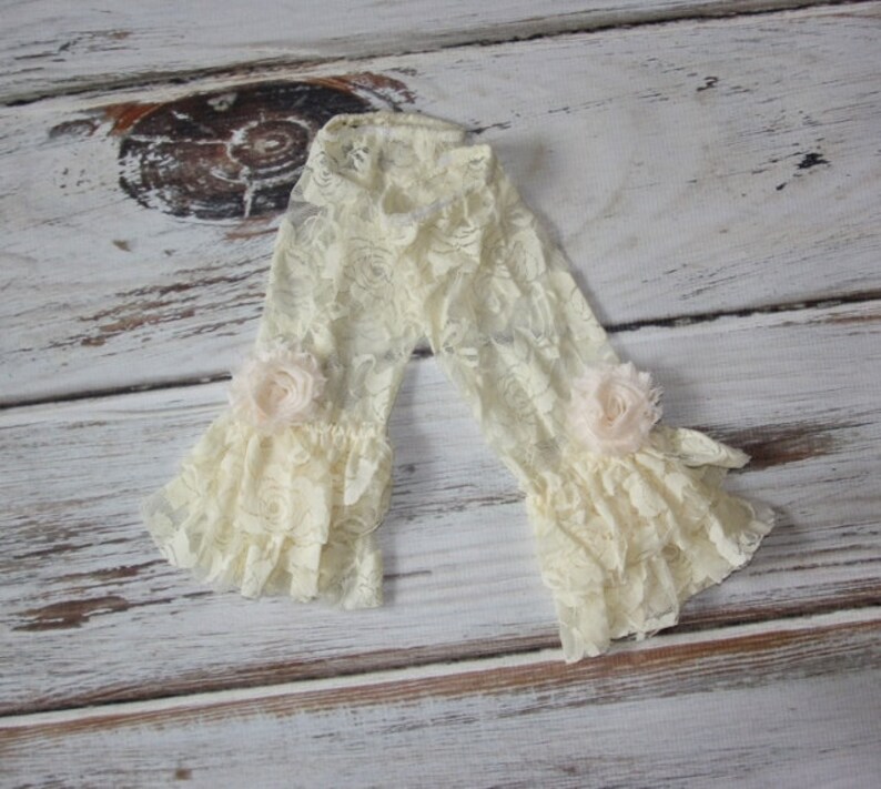 Ivory/cream Baby Lace Leggings Girl 1st Birthday Outfit Etsy