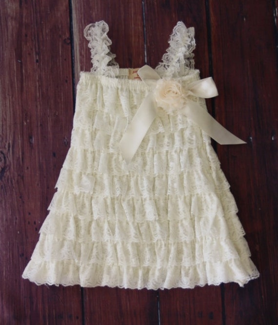 Ivory Petti Lace Dress Girls Petti Dress Flower Girl | Etsy