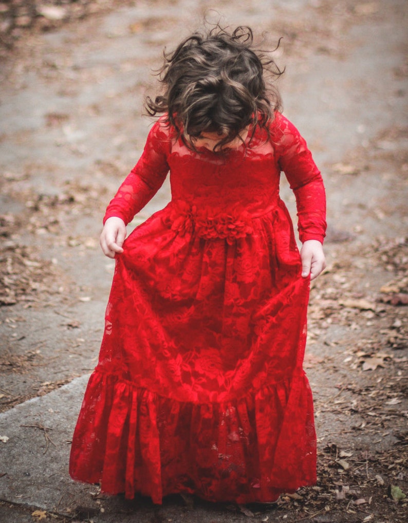 red and cream dresses