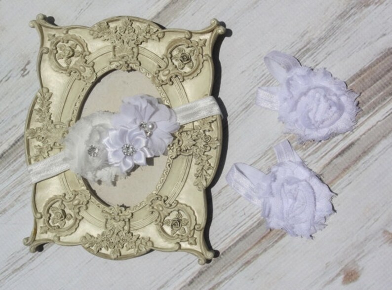 Ivory Baby Barefoot Sandalsbaby Sandalsnewborn Etsy