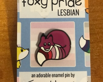 Foxy LGBTQ+ Pride Enamel Pin - Lesbian