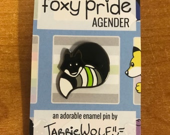 Foxy LGBTQ+ Pride Enamel Pin - Agender