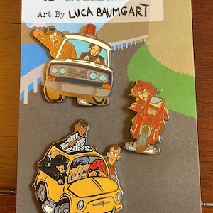 Pin de Lupin III: 3 ladrones en un pequeño coche italiano