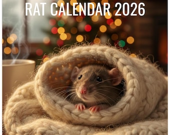 Rat Art 2026 Wall Calendar | Animal Lover Gift