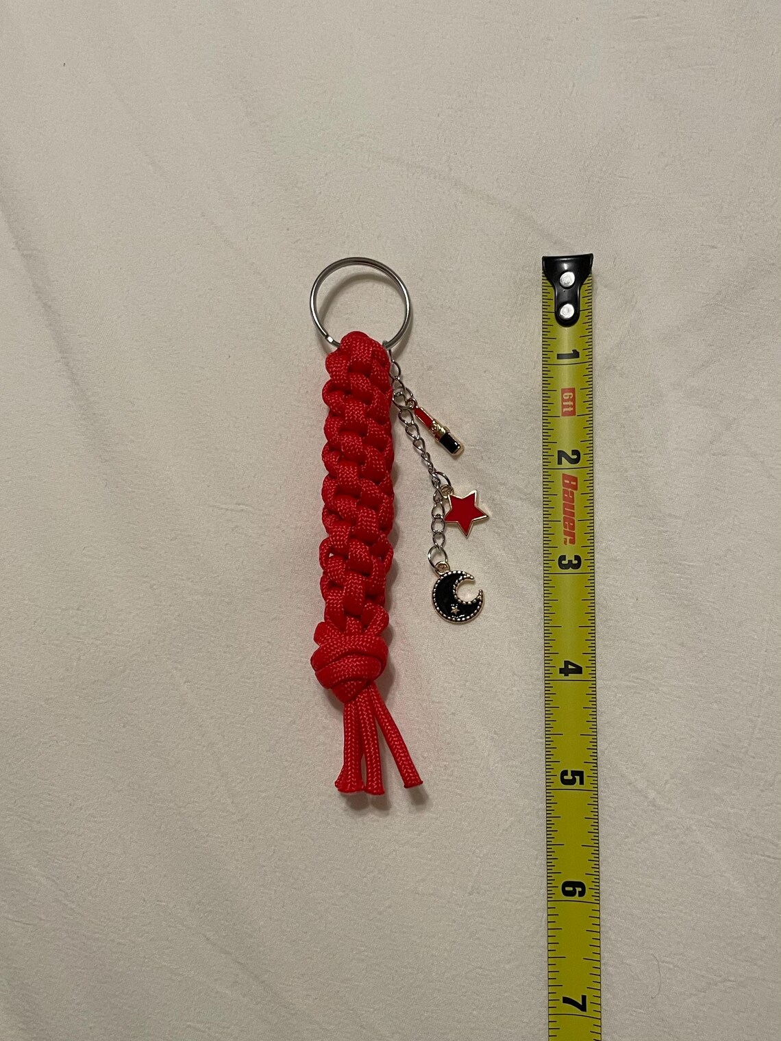 Paracord Spiral Keychain, Miu Miu, Red Keychain, Bag Charm - Etsy
