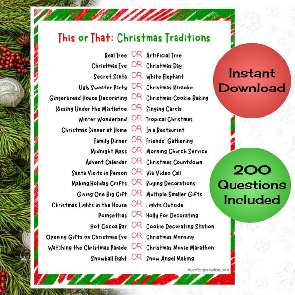 This or That Christmas Edition