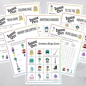 Inside Out and Inside Out 2 Party Bundle | Instant Download
