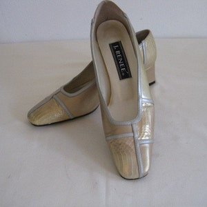 Shop Closing 50% Off and Free Shipping - vintage Gold and Silver Patchwork leather Pumps by J. Renee  size 7 M