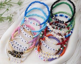 Custom Name Bracelet , Personalized Name Bracelet , Handmade Jewelry , Friendship Bracelet , Gift For Her , Christmas Gifts ,Beaded Bracelet