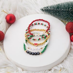 Christmas Bracelet For Woman I Personalized Christmas Gift Bracelet I Christmas Bracelet I Gift Christmas I Christmas Jewelry