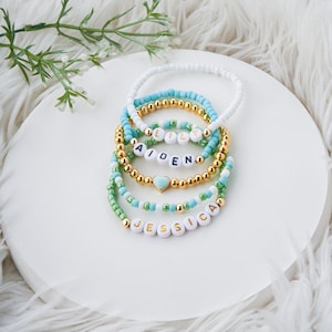 Personalized Custom Beaded Name Bracelet I Friendship Bracelet I Girls Trip Bracelet I Bracelet For Friend I Gift For Friend I Gift For Her