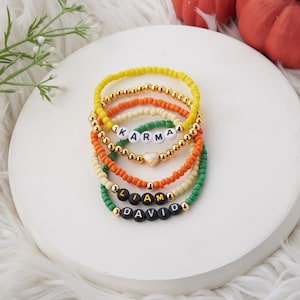 Christmas Gifts I Christmas Gift For Family I Custom Beaded Name Bracelet I Friendship Bracelet I Girls Trip Bracelet I Bracelet For Friend
