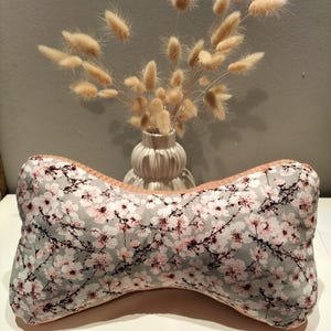 Reading bone cherry blossom neck pillow, neck support, bone pillow, bookend, cuddly pillow, children&#39;s bone pillow, decorative pillow
