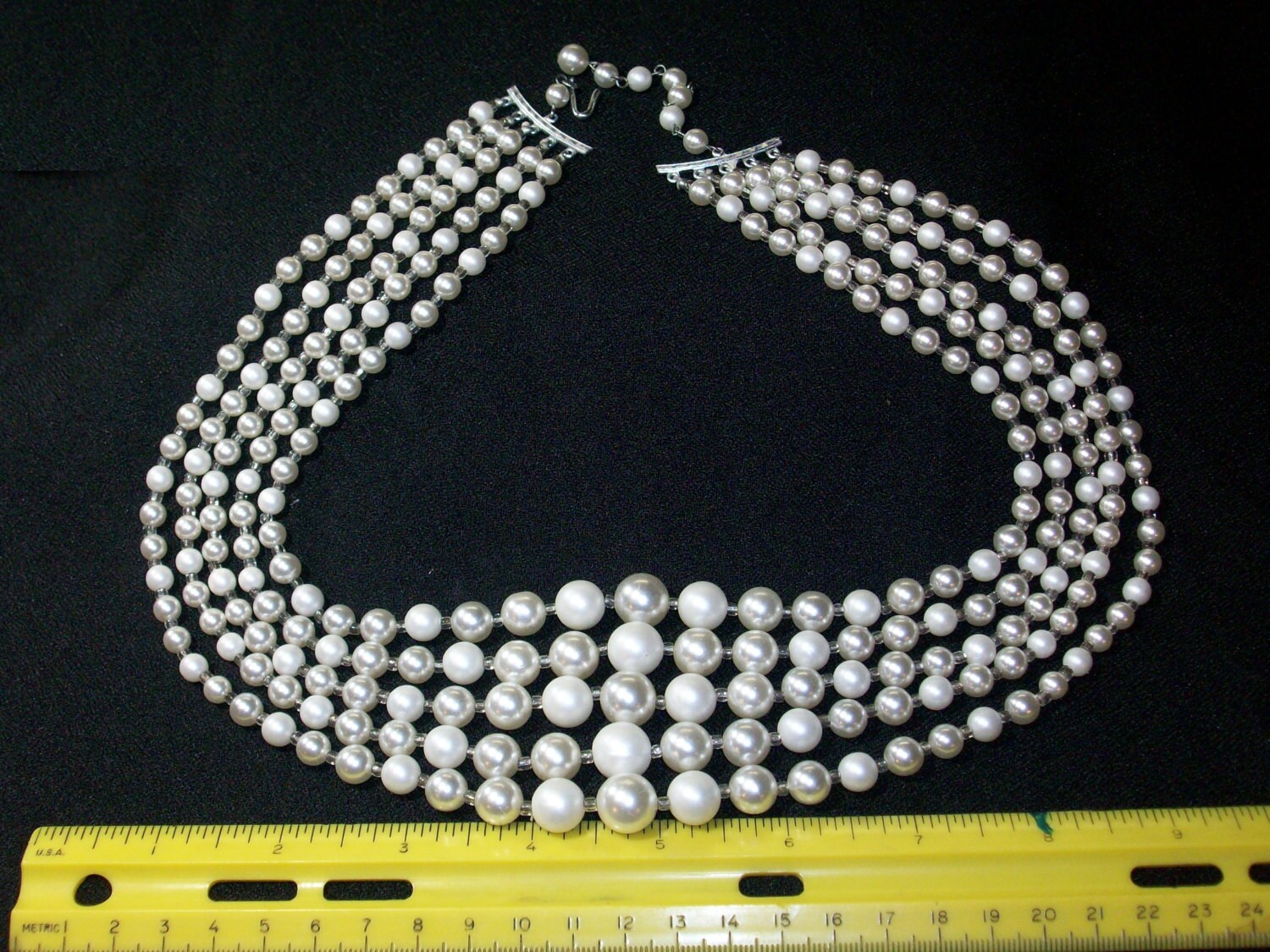 Elegant 5-strand Necklace, Straight Out of the 1940's, Ready