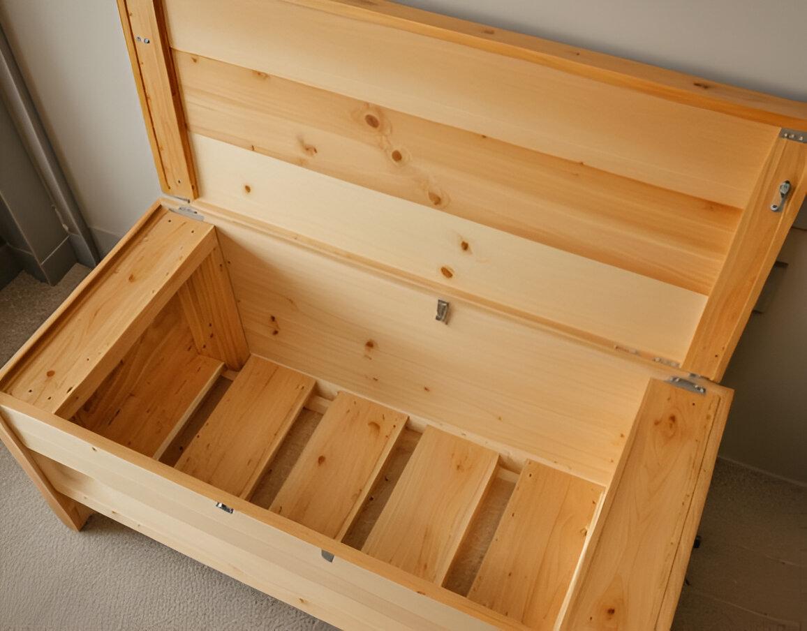 DIY Wooden Storage Bench Plan, Woodworking Plans, Storage Bench Plan ...