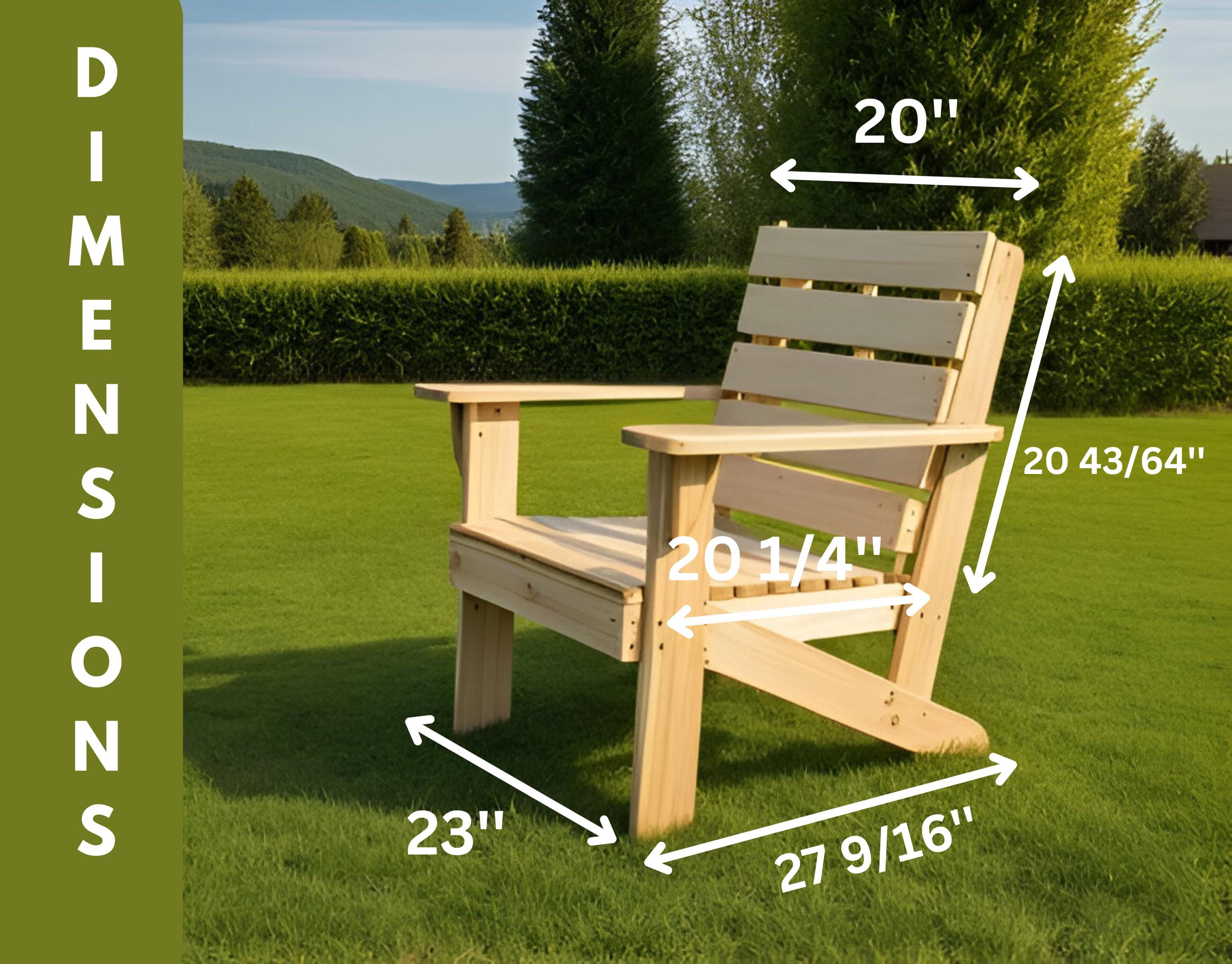 DIY Wooden Patio Chair Build Plan. Woodworking Plans , Outdoor Chai ...