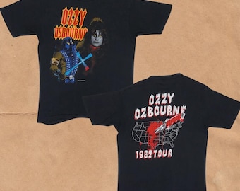 Vintage Ozzy Osbourne Shirt 1982 Concert Shirt Band Tee