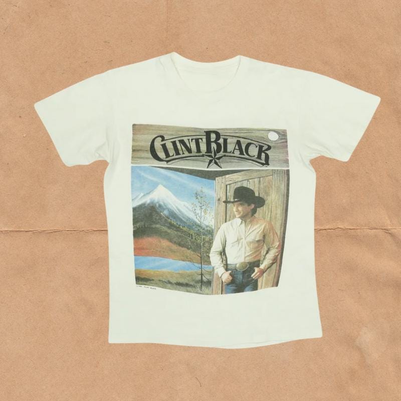 Clint Black Tシャツ 1989年製　vintage Clint Black Tシャツ 1989年製 vintage Clint Black Tシャツ