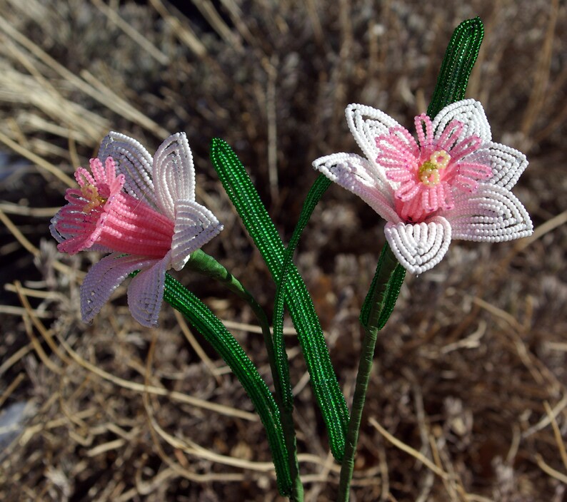 Daffodil French Beaded Flower Etsy