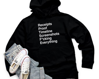 Receipts Proof Timeline Screenshots Everything #RHOSLC Hoodie Salt Lake City Housewives Finale Bravo Gift For Her Heather Gay Sweatshirt