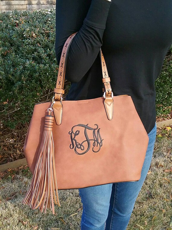 monogrammed leather purse