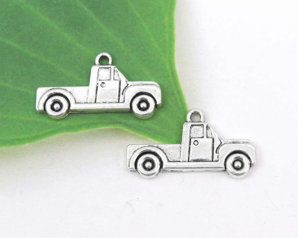 20 PICKUP TRUCK Charms Antique Silver Transportation Charm | Etsy