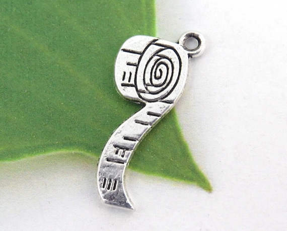 10 x Tibetan Silver TAPE MEASURE SEWING 27mm Charms Pendants Beads
