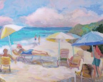 FREE SHIPPING! 12 x 16" Beach print, coastal print, Bermuda print, art print, fine art print, ocean print, Bermuda art, seaside print