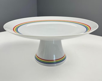 ヴィンテージ 80年代 トスカーナコレクション ケーキスタンド ホワイト マルチカラー 日本製