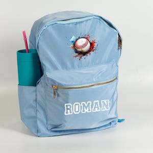 Custom Name Baseball Kid Backpack, Personalized Baseball School Bookbag, Baseball Team Backpack, Toddler Bag With Name, Backpacks for Boys