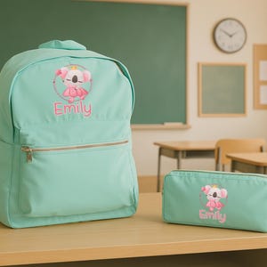 Koala Print Kids Backpack - 10.5x5.5x15 Inch, Durable Twill School Bag For Boys & Girls 1st To 3rd Grade - View #6